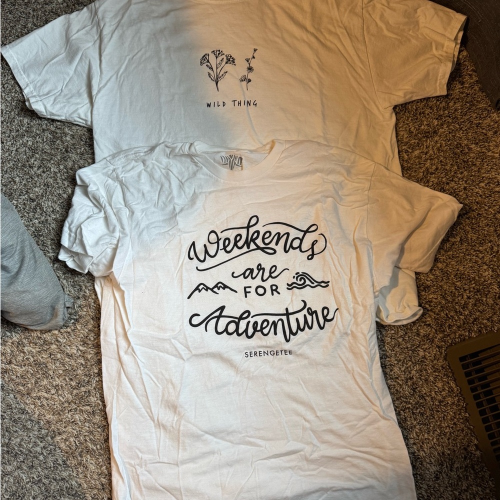 Serengetee White Graphic T-Shirts